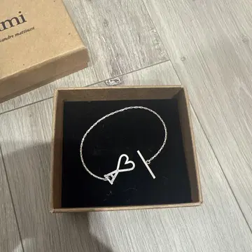 ami 실버 목걸이 하트와 바