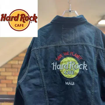 Hard Rock Cafe 데님 자켓 자수