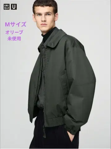 UNIQLO U 퍼프테크 숏 블루종 올리브 M