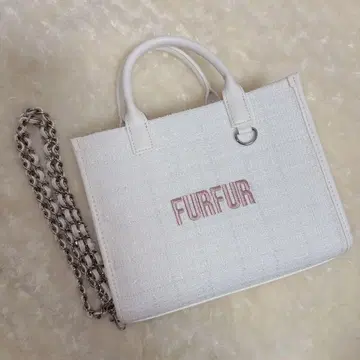 FURFUR 트위드 로고 토트백 LPNK