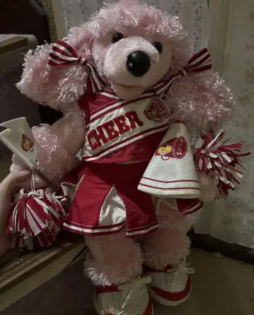 BUILD-A-BEAR 치어리더 봉제 인형 핑크 빅 푸들