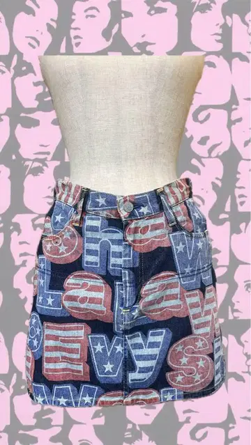 HYSTERIC GLAMOUR 데님 미니 스커트 90s