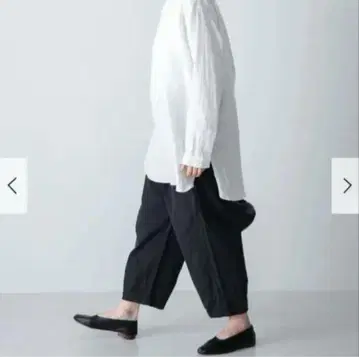 카구레 코튼 크롭 팬츠 블랙 새상품