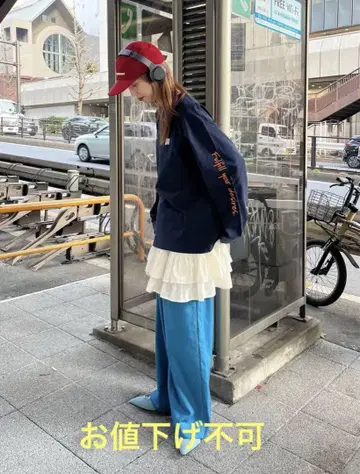 하이웨스트 와이드 슬랙스 요코