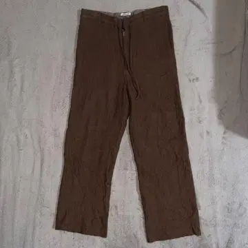 AURALEE 오라리 브라운 슬랙스 울 큐프라 100%