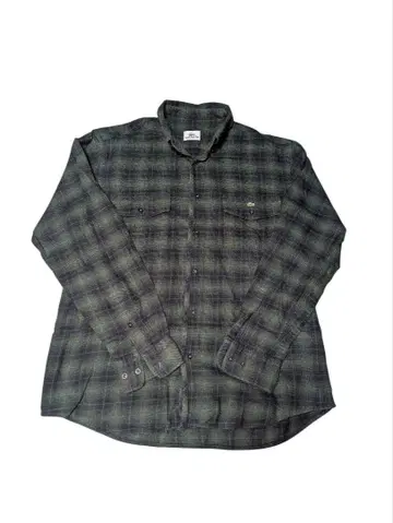 라코스테 긴팔 셔츠 남성용 3 그린 체크 무늬 셔츠 옴브레 체크