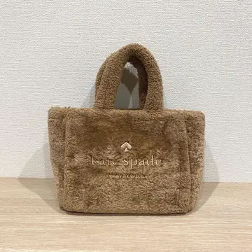 KATE SPADE 엘라 퍼 시어링 토트백 브라운 복슬복슬