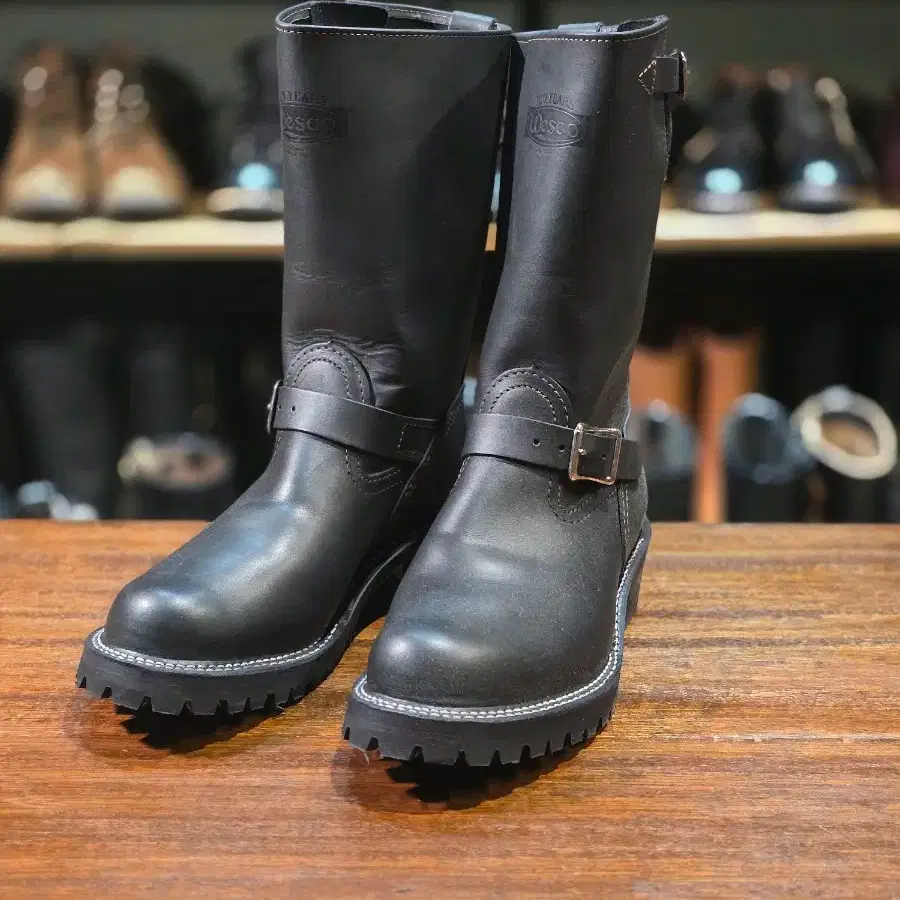 wesco boss ８Ｅ Wesco BOSS engineer boots Leather Steel toe Brown Size 8.5 26.5cm