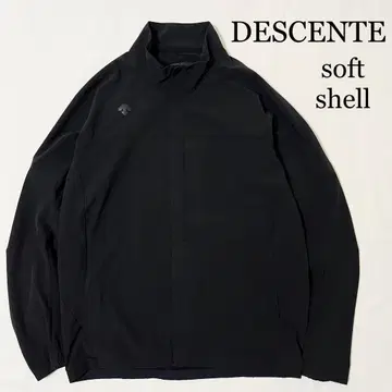 DESCENTE zero style 소프트쉘 자켓 얇은 소재 블랙