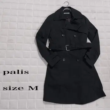 palis 더블 브레스트 트렌치코트 M 사이즈 블랙 이너 베스트 포함