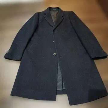 울 캐시미어 혼방 체스터 코트 S 네이비 UNIQLO