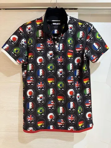 [ 새상품 ] RUSSELUNO 스컬 프린트 피케 셔츠