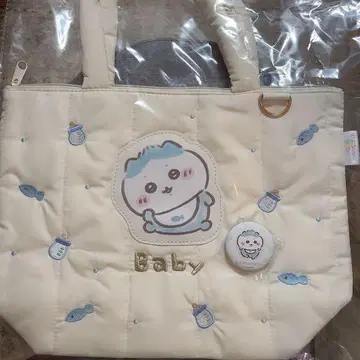 치이카와 baby 퀼팅 토트 캔뱃지 하치와레