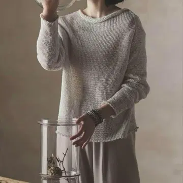 요건 레일 코튼 니트