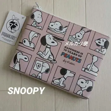 새상품 스누피 파우치 PEANUTS 75주년 기념 50년대 핑크