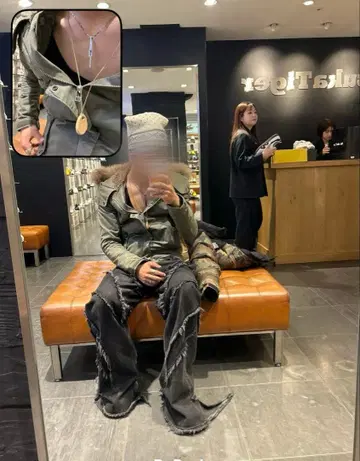 그린 그레이 플리스 자켓 퍼 포함 y2k 그런지 아메카지 펑크