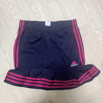 adidas 프릴 달린 리메이크 미니 스커트 네이비/핑크