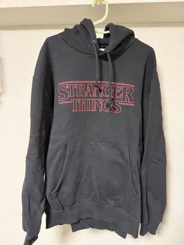 STRANGER THINGS 블랙 후드티 XL