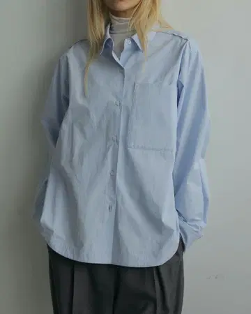 anuke  Highcount Over Shirts 아이스 블루