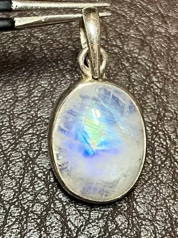 인도 비하르 산 레인보우 문스톤 SV925 3 27mm x 13mm