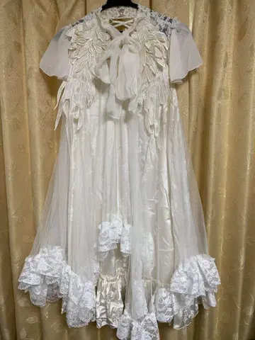 MR corset MAJOH 레이스업 시스루 꽃무늬 원피스