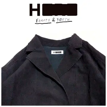 에이치 뷰티 앤드 유스 오픈 카라 원피스 블랙 루즈핏 S