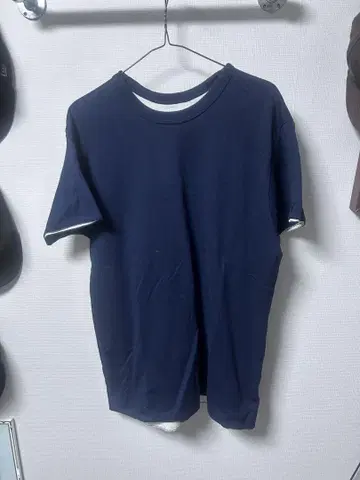 Champion 네이비 더블 페이스 t셔츠