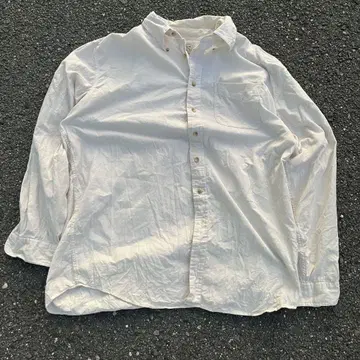 90s 00s L.L.Bean 코듀로이 화이트 셔츠