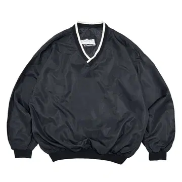 90s 빈티지 나일론 풀오버 기업 로고 자수 립스탑 원단