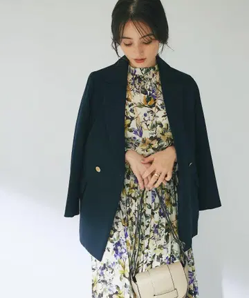 메탈 버튼 더블 자켓