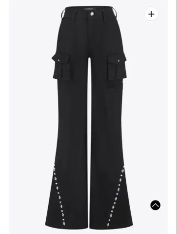 andwang Studs point pocket flare pants