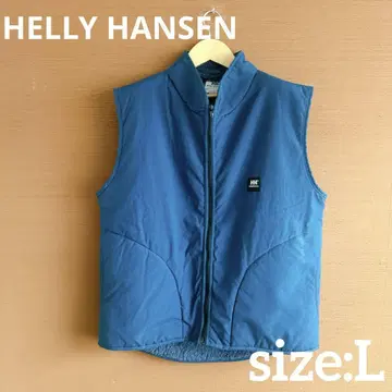 HELLY HANSEN 캐나다제 파랑 충전솜 지퍼 베스트 L 헬리한센