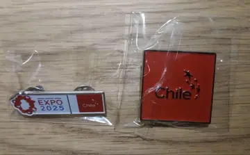 칠레 EXPO 2025 핀 배지 2개 세트