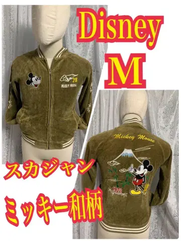 Disney 미키마우스 스카잔 자수 일본풍 패턴 여성용 M