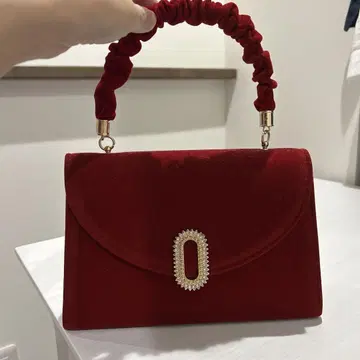 빨간색 벨벳 백