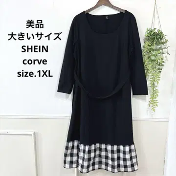 42 새상품급 빅 사이즈 SHEIN corve 체크 원피스