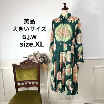 43 새상품급 빅 사이즈 G.J.W 플라워 원피스