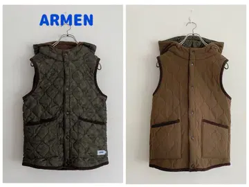 ARNEN | 아르멘 리버서블 퀼팅 베스트 후드 부착