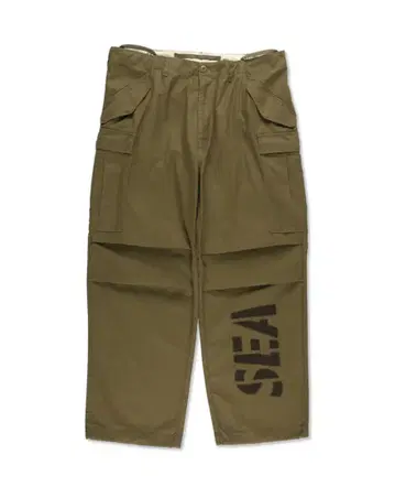 wind and sea 카고 팬츠 올리브 와이드 실루엣 XL