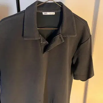 ZARA 네이비 피케 셔츠 미국 사이즈 M
