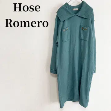 Hose Romero 니트 원피스 그린 레트로 빈티지 코디