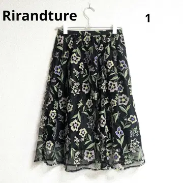 0304 Rirandture 리랜드트루 꽃무늬 자수 미디 스커트 1