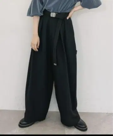니코앤드 헤링본 2턱 페인터 팬츠 블랙 L