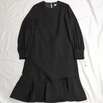 미사용품 SHIPS any 워셔블 페플럼 헴 미니 원피스 블랙