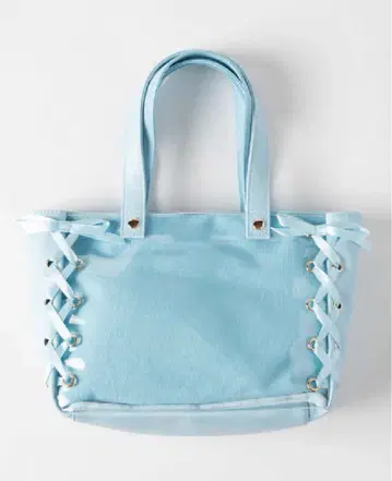 WEGO A4 이타백 레이어드 리본 데코 토트백 [ 색스 ]