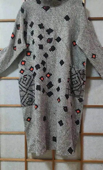 기모노 리메이크 블랙 총 쥐기, 단차이 포켓 부착