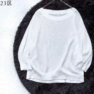 SALE 23구 2023ss 빅 사이즈 퓨어 린넨 니트 오피스
