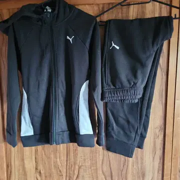 Puma 블랙 맨투맨 셋업 블랙 여성용 L