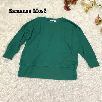 s.760 [사만사 모스모스] 7부 소매 와플 니트탑 그린 M