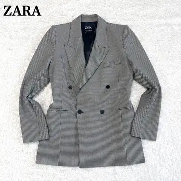 ZARA 자라 테일러드 자켓 더블 브레스트 하운드투스 블레이저 y2k